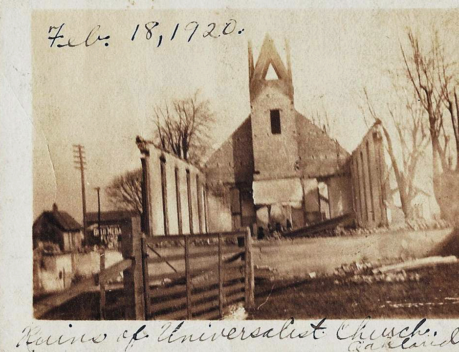 Photo of church after 1920 fire